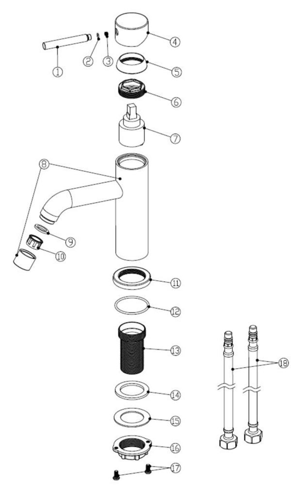 Grant wastafelkraan RVS 8718053678979