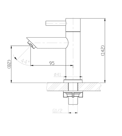 Imola fonteinkraan 1/2" | Geborsteld RVS - WDtegels