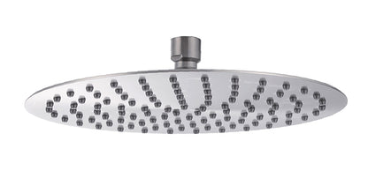 304 hoofddouche rond 25 cm geborsteld RVS - WDtegels