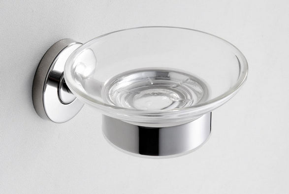 Wiesbaden 304-zeepschaalhouder met glas RVS