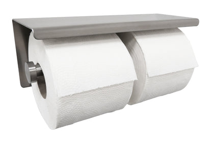 Wiesbaden Brush dubbele toiletrolhouder RVS - WDtegels