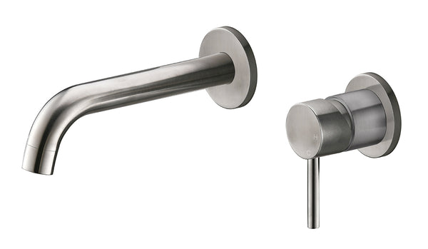 304 washbasin tap with cold start built-in completely brushed stainless steel