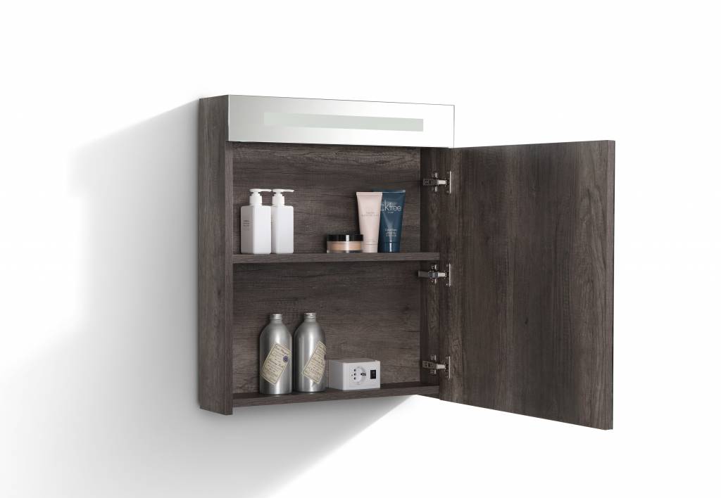 Spiegelkast 58 met LED verlichting Century Oak - WDtegels