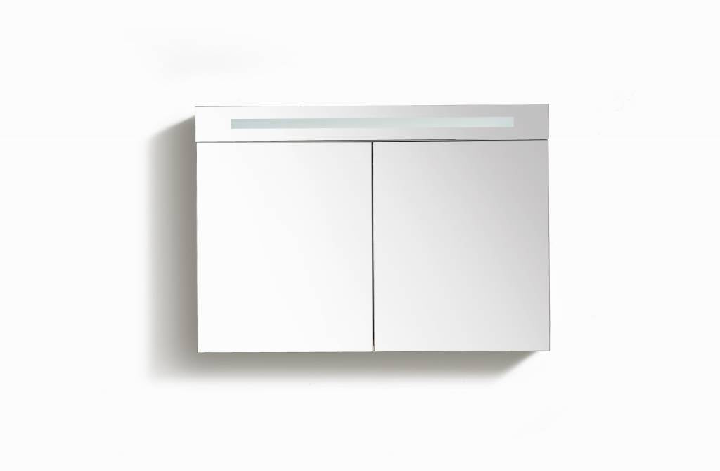 Spiegelkast 100 met LED verlichting Grey Oak - WDtegels