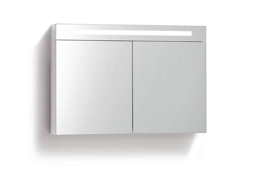 Spiegelkast 80 met LED  verlichting Zwart Wenge