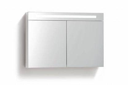 Spiegelkast 80 met LED  verlichting Zwart Wenge