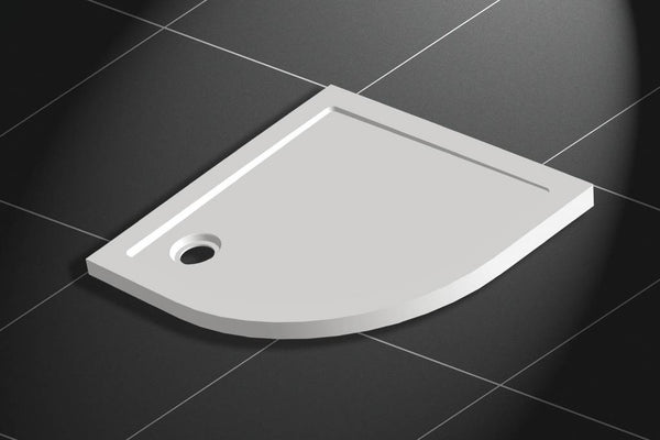 Plato de ducha SMC (composite) de cuarto de círculo 90x90