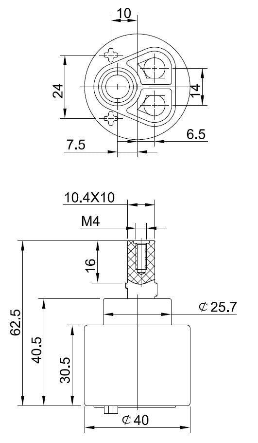 Keramisch binnenwerk 40mm laag model - WDtegels