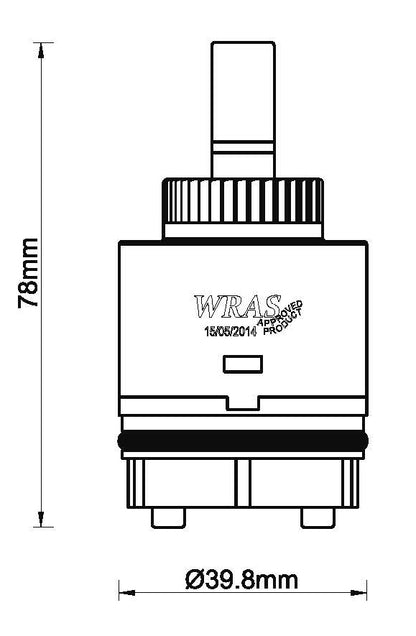 Keramisch binnenwerk Ø40mm hoog model - WDtegels