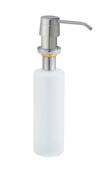 Dispensador de jabón empotrado Wiesbaden, acero cepillado, botella de plástico de 250 ml