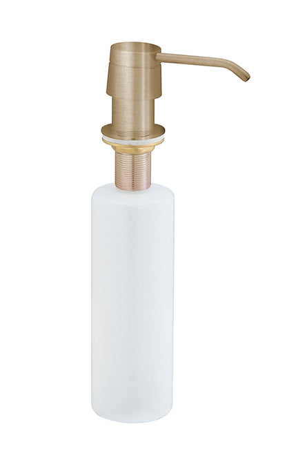 Inbouw zeeppompje met kunststof fles 250ml geborsteld messing PVD