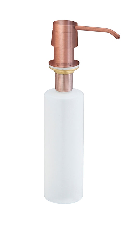 Inbouw zeeppompje met kunststof fles 250ml geborsteld koper