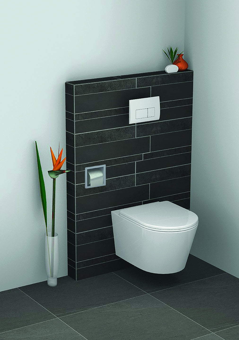 Wiesbaden inbouw-toiletrolhouder RVS - WDtegels
