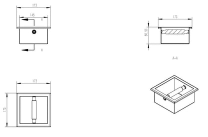 Wiesbaden inbouw-toiletrolhouder RVS - WDtegels