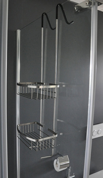 Wiesbaden Domo chroom ophangrek tbv glazen wand 80cm - WDtegels