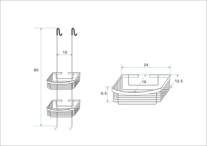 Wiesbaden Domo geb.stalen ophangrek tbv glazen wand 80cm - WDtegels
