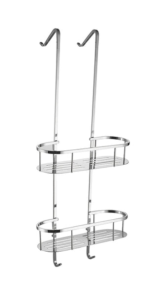 Perchero colgante cromado estilo Wiesbaden para pared de cristal de 80 cm