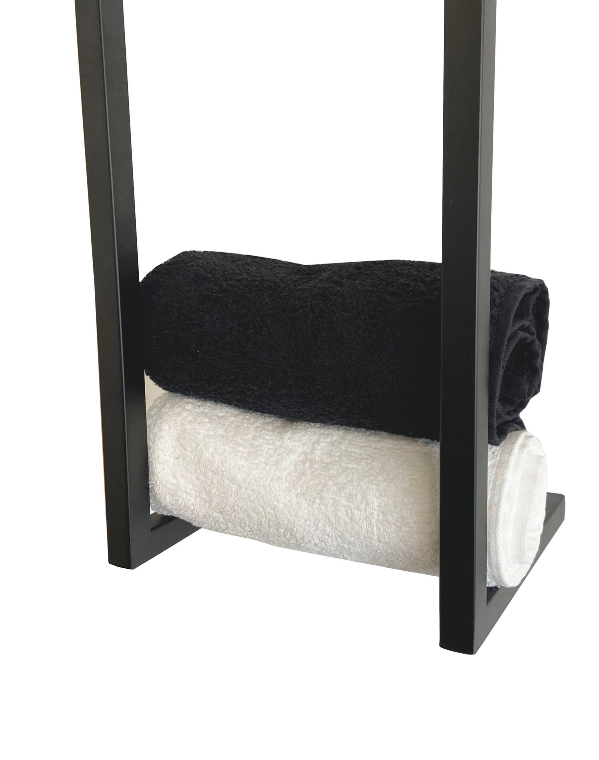 Loft handdoekrek 95x25x20cm mat zwart - productfoto 2