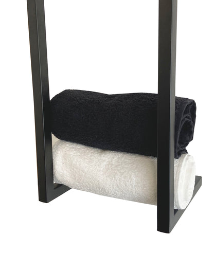 Loft handdoekrek 95x25x20cm mat zwart - productfoto 2