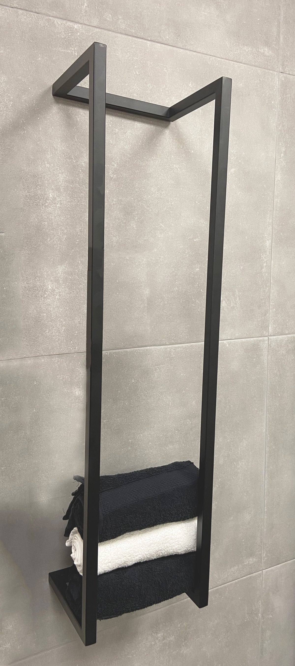 Loft handdoekrek 95x25x20cm mat zwart