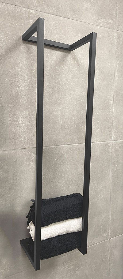 Loft handdoekrek 95x25x20cm gunmetal PVD