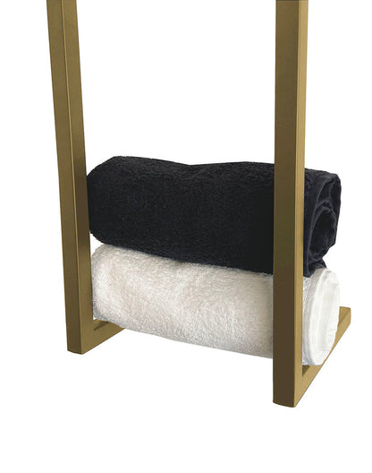 Loft handdoekrek 95x25x20cm geborsteld messing PVD - productfoto 4
