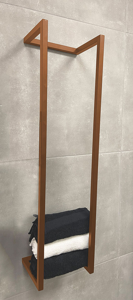 Loft handdoekrek 95x25x20cm geborsteld brons koper PVD - productfoto 4