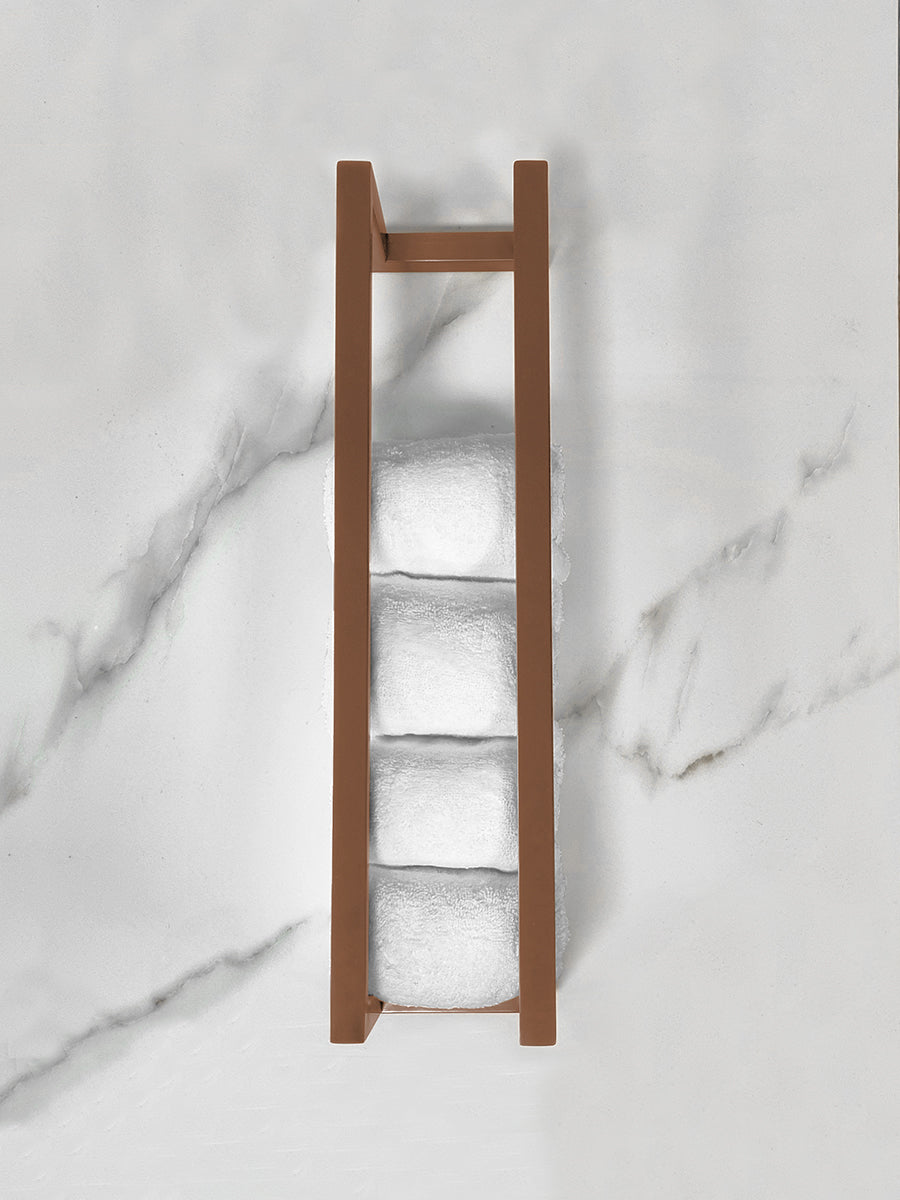 Loft handdoekrek 50x12,5x12,5cm geborsteld brons koper PVD - productfoto 2