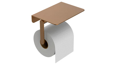 Alonzo toiletrolhouder met planchet geborsteld brons koper PVD - productfoto 2