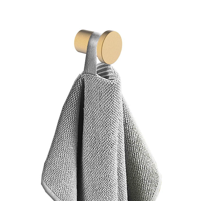 Alonzo handdoekhaak klein geborsteld messing PVD - productfoto 2