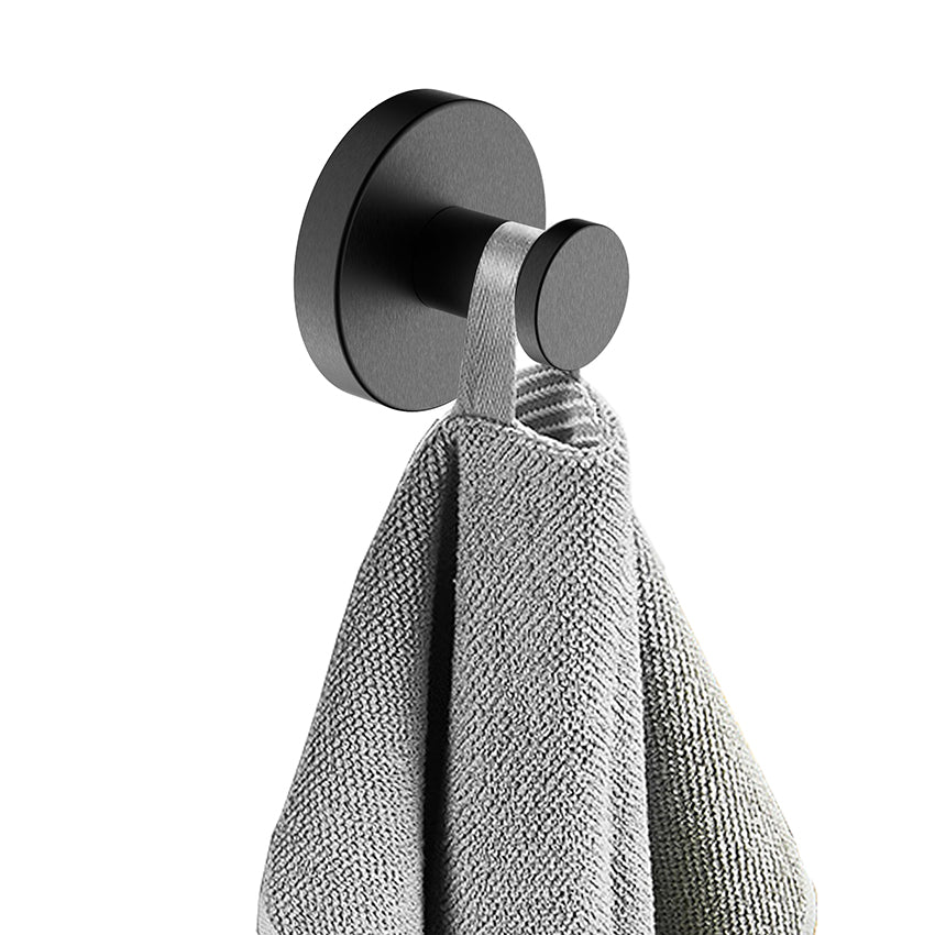 Alonzo handdoekhaak groot gunmetal PVD - productfoto 2