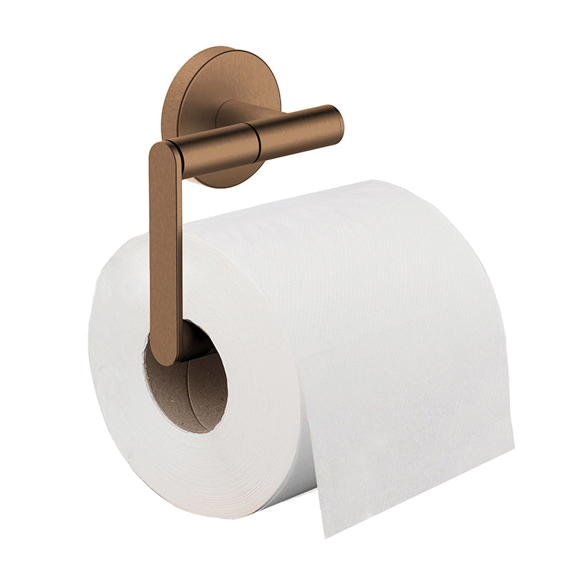 Alonzo toiletrolhouder zonder klep geborsteld brons koper PVD - productfoto 2