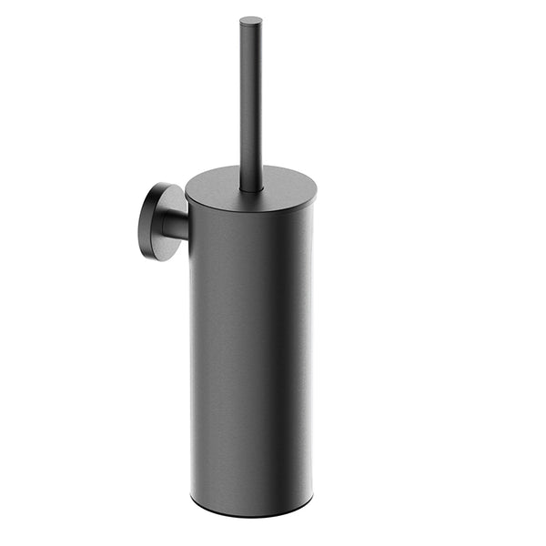Alonzo toiletborstel met houder gunmetal wand-model