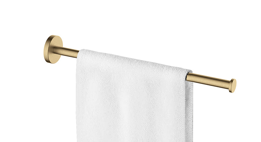 Alonzo handdoekrek 1-armig geborsteld messing PVD - productfoto 2