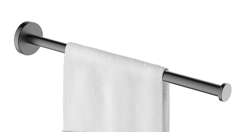 Alonzo handdoekrek 1-armig gunmetal PVD - productfoto 2