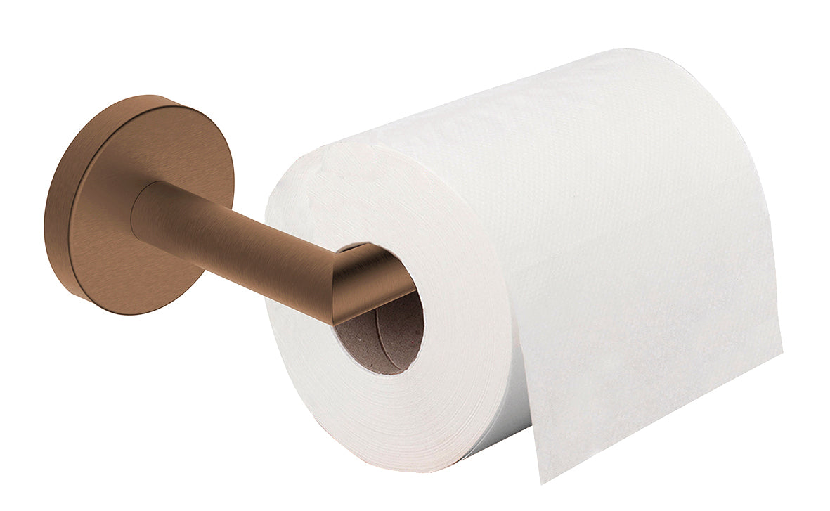 Alonzo toiletrolhouder met vaste arm geborsteld brons koper PVD - productfoto 2