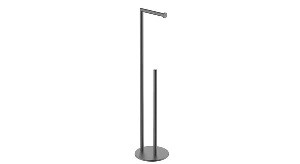 Alonzo toiletrolhouder met reserverolhouder vrijstaand | Gunmetal PVD