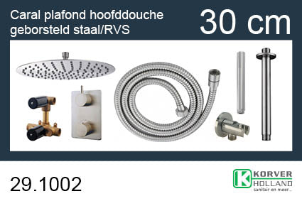 One-Pack inbouwthermostaatset rond type 203 Hoofddouche 30cm