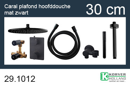 One-Pack inbouwthermostaatset rond type 303 Hoofddouche 30cm