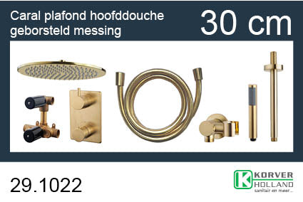 One-Pack inbouwthermostaatset rond type 403 Hoofddouche 30cm