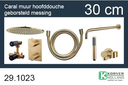 One-Pack inbouwthermostaatset rond type 404 Hoofddouche 30cm