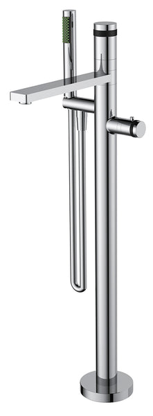 Sphere thermostatic bath mixer tap freestanding chrome