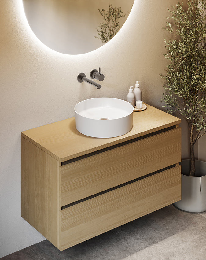 Style wastafelkraan inbouw gunmetal PVD - WDtegels