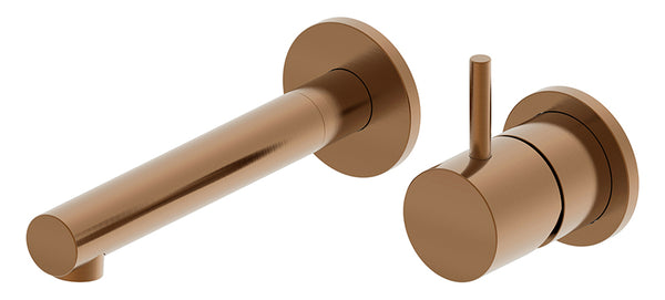 Style wastafelkraan inbouw | Geborsteld brons koper PVD
