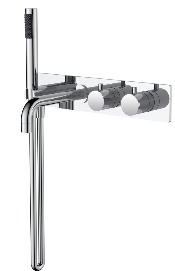 Wiesbaden Style inbouw badthermostaat muur | Chroom