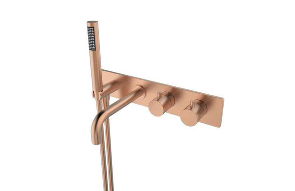 Termostato de baño Style de pared en cobre cepillado PVD