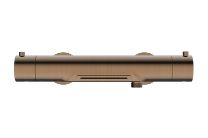 Style thermostatische badmengkraan waterval cooltouch geborsteld brons koper PVD - WDtegels