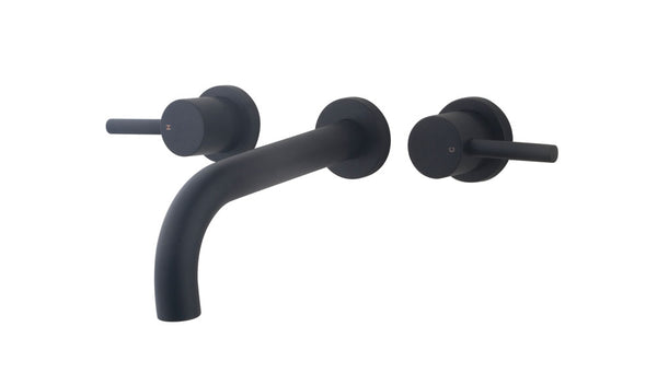 Wiesbaden Caral 2-button washbasin trim unit, matt black