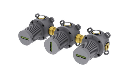 Caral inbouwdeel thermostatische douchekraan met 2 stopkranen - detailfoto