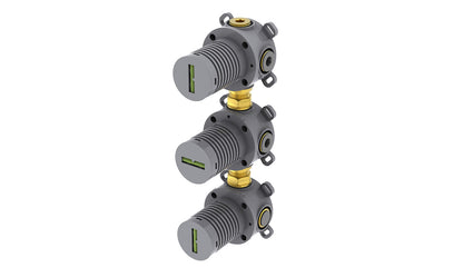 Caral inbouwdeel thermostatische douchekraan met 2 stopkranen